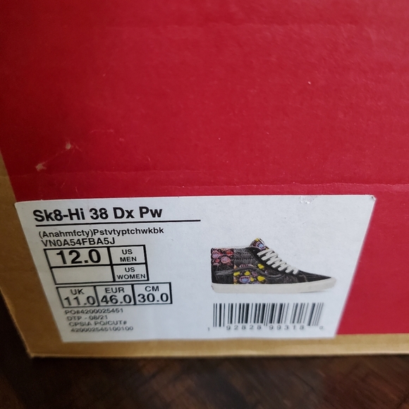 Vans Sk8-Hi 38 Dx Anaheim Factory Positivity Patchwork Men Size 12 - Picture 11 of 11